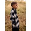 Elongated Oversized Plaid Shirt Jacket, Black Shadow Plaid - Button Downs - 6
