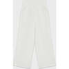 Cotton High Waisted Wide Leg Sweatpant, Off White - Sweatpants - 1 - thumbnail