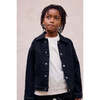 Denim Jacket (Modern Trucker Style), Black - Jackets - 5