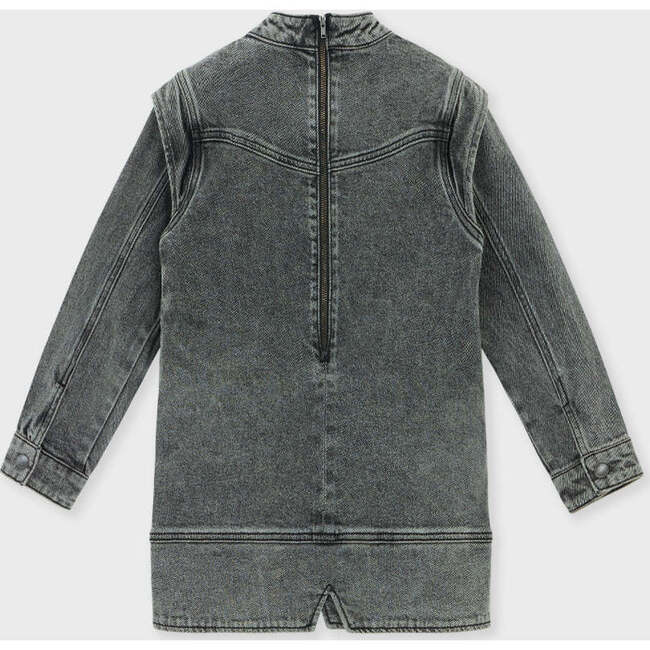 Denim Dress, Grey Acid Denim - Dresses - 6
