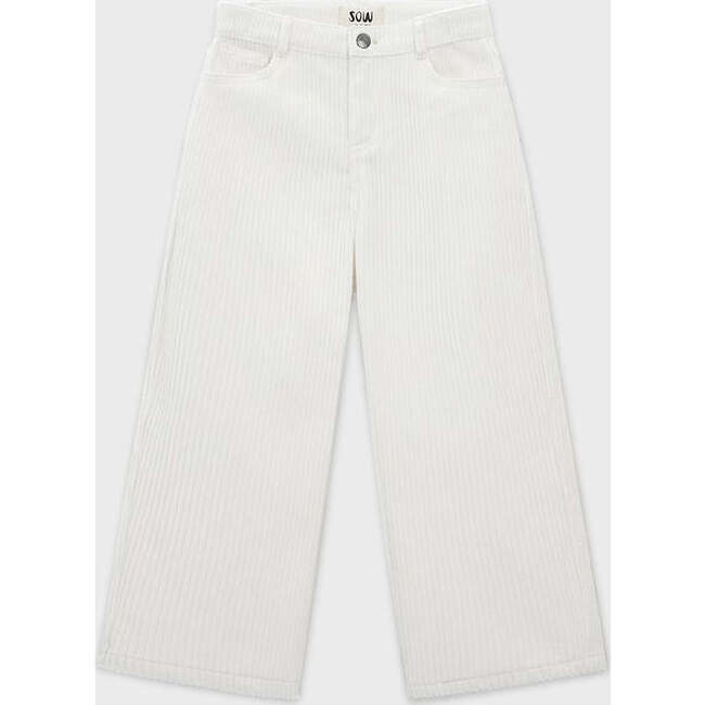 Corduroy Straight Leg Pant, Off White