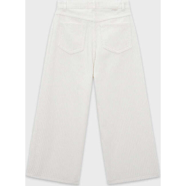 Corduroy Straight Leg Pant, Off White - Pants - 2