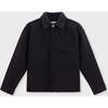 Boxy Shirt Jacket, Black - Jackets - 1 - thumbnail