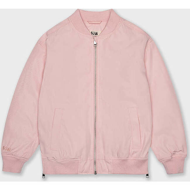 Bomber Jacket With Side Zips, Rose