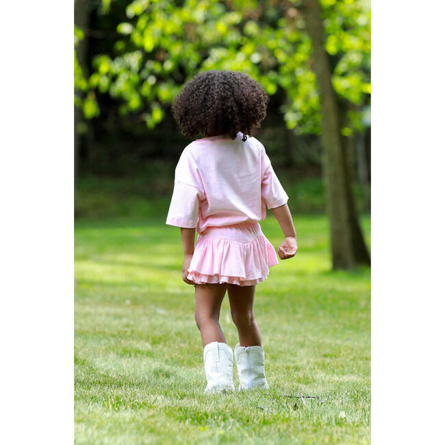Cotton Jersey Skort, Heavenly Pink - Skirts - 4