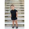 Cotton Sleeveless Sweatshirt, Black - Tank Tops - 5