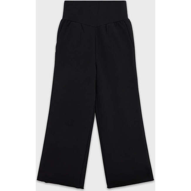 Cotton High Waisted Wide Leg Sweatpant, Off White - Sweatpants - 6