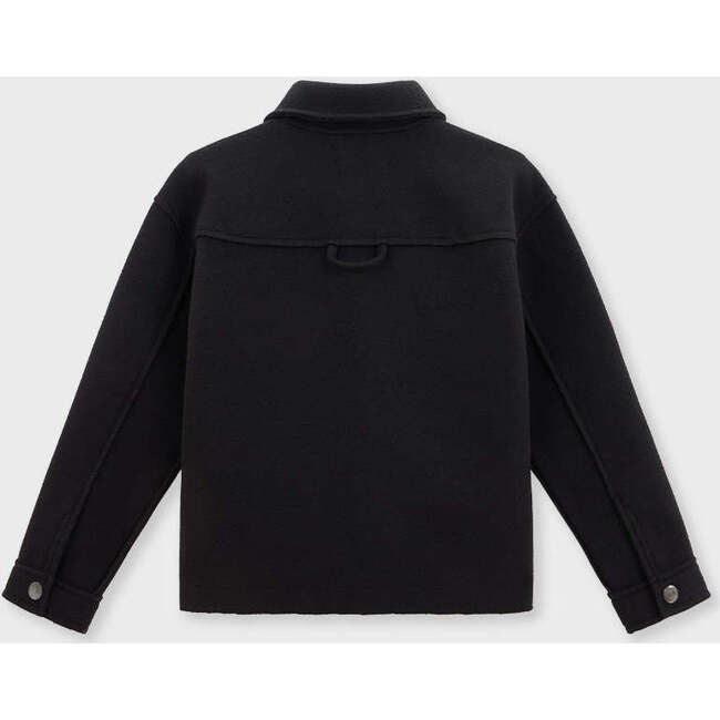 Boxy Shirt Jacket, Black - Jackets - 5