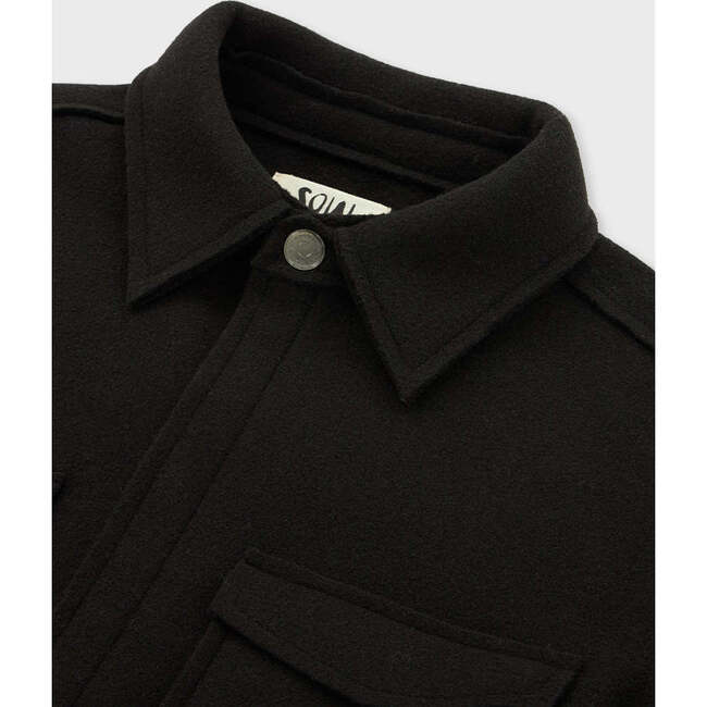 Boxy Shirt Jacket, Black - Jackets - 6