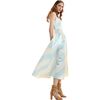 The Genevive Silk Dress, Blue White - Dresses - 2