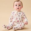 London Print Two Way Zip-Up Sleepsuit - Footie Pajamas - 2