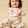 Teddy Bear Two Way Zip-Up Sleepsuit - Footie Pajamas - 2
