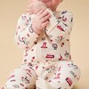 London Print Two Way Zip-Up Sleepsuit - Footie Pajamas - 3