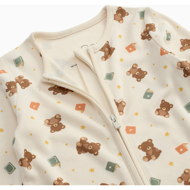Teddy Bear Two Way Zip-Up Sleepsuit - Footie Pajamas - 4