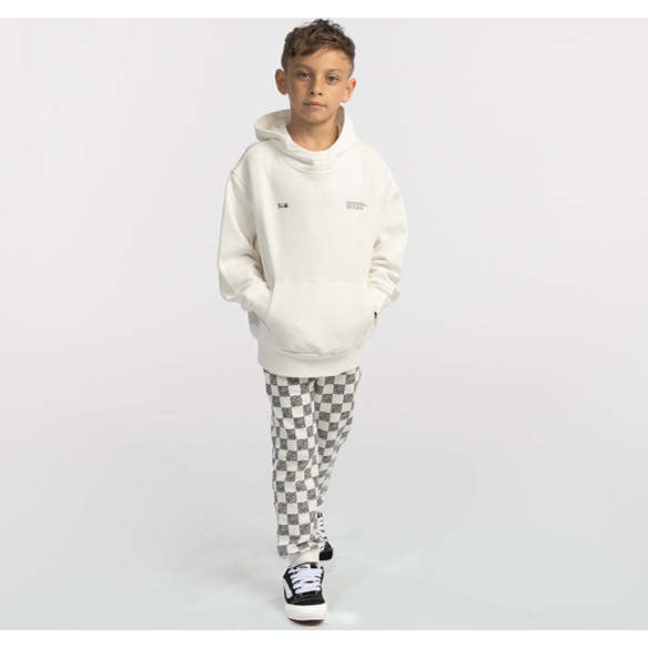 Relaxed Cotton Sweatpant, Off White with Black Animal Check - Sweatpants - 5
