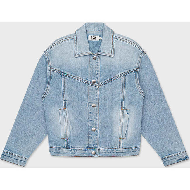 Denim Jacket (Modern Trucker Style), Light Indigo