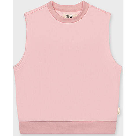 Cotton Sleeveless Sweatshirt, Heavenly Pink