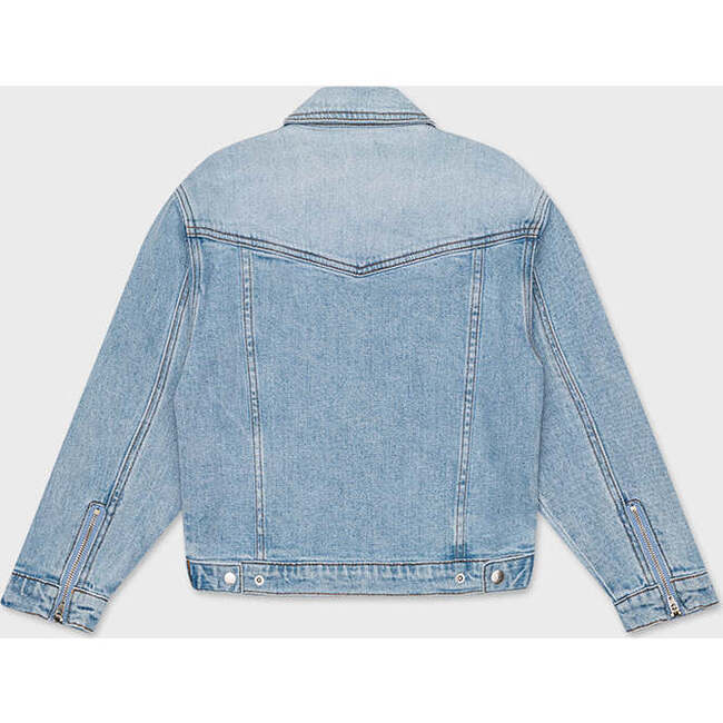 Denim Jacket (Modern Trucker Style), Light Indigo - Jackets - 4