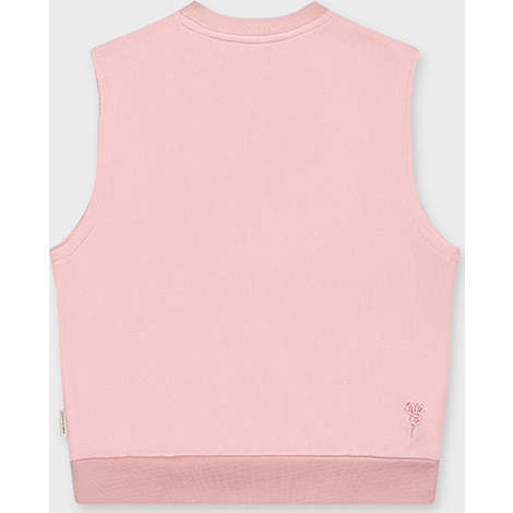 Cotton Sleeveless Sweatshirt, Heavenly Pink - Tank Tops - 5
