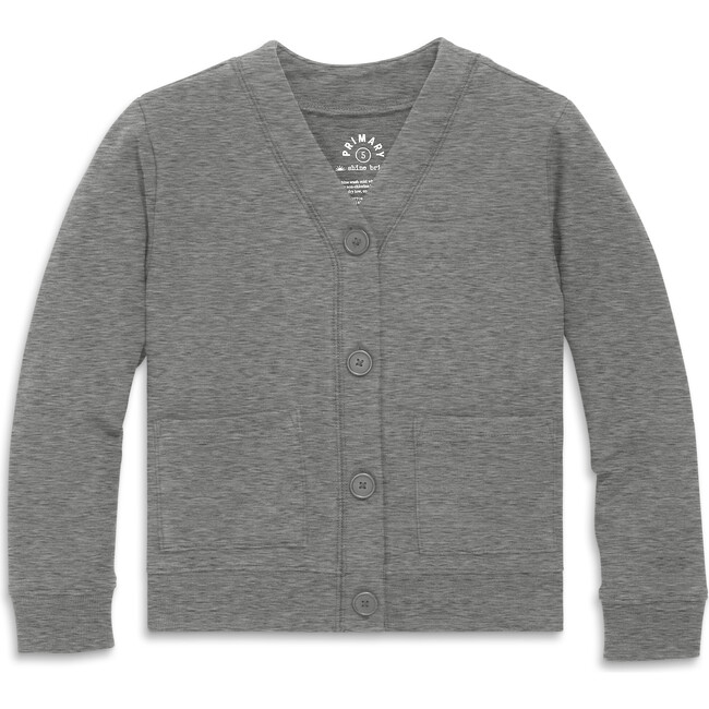 Kids Sweatshirt Cardigan, Heather Storm Gray
