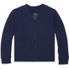 Kids Sweatshirt Cardigan, Navy - Sweatshirts - 1 - thumbnail