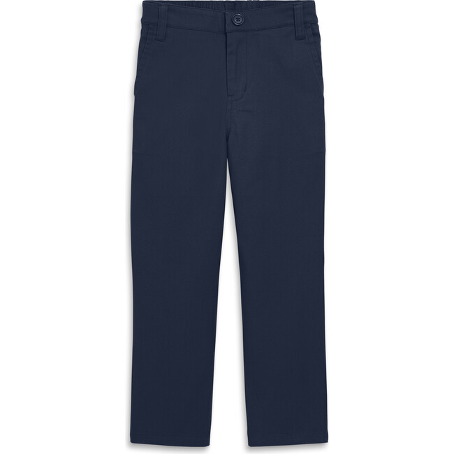Kids Stretch Chino Elastic-Back Pant, Dark Navy