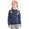 Kids Sweatshirt In Rainbow Confetti Stars, Navy/ Confetti Stars - Sweatshirts - 2