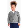 Kids Sweatshirt Cardigan, Heather Storm Gray - Sweatshirts - 2