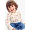 Kids Sweatshirt In Rainbow Grid, Oat/ Muti Grid - Sweatshirts - 3