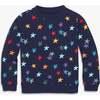 Kids Sweatshirt In Rainbow Confetti Stars, Navy/ Confetti Stars - Sweatshirts - 3