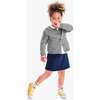 Kids Sweatshirt Cardigan, Heather Storm Gray - Sweatshirts - 3