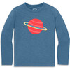 Kids Long Sleeve Saturn Tee, Moonlight - T-Shirts - 1 - thumbnail