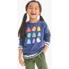 Kids Long Sleeve Rainbow Ghosts Tee, Sunwashed Navy - T-Shirts - 2