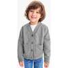 Kids Sweatshirt Cardigan, Heather Storm Gray - Sweatshirts - 4