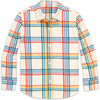 Kids Long Sleeve Rainbow Flannel Button Down, Rainbow Plaid - Button Downs - 1 - thumbnail