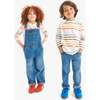 Kids Long Sleeve Polo In Rainbow Stripe, Ivory/ Rainbow Stripe - Polo Shirts - 2