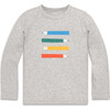 Kids Long Sleeve Colored Pencils Tee, Heather Silver - T-Shirts - 1 - thumbnail