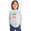 Kids Long Sleeve Colored Pencils Tee, Heather Silver - T-Shirts - 2