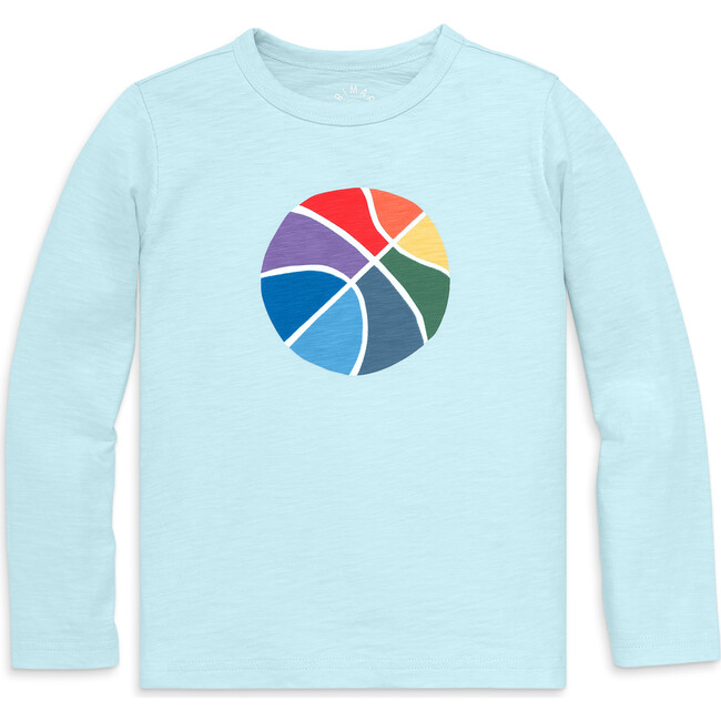 Kids Long Sleeve Basketball Tee, Saltwater