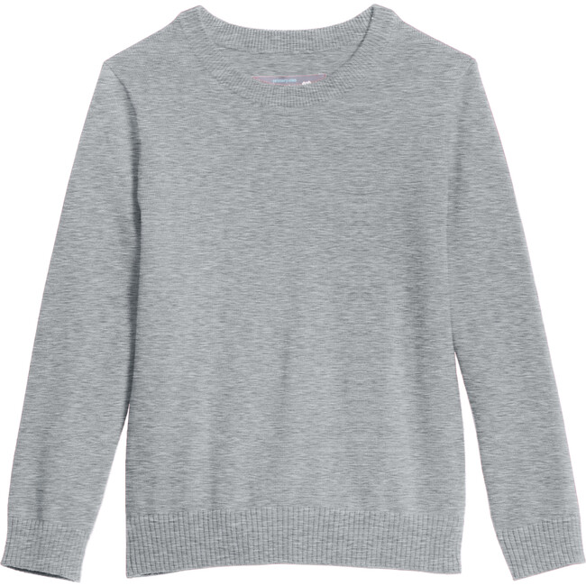Kids Crewneck Sweater, Heather Gray
