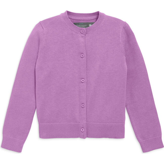 Kids Cotton Cardigan, Lavender