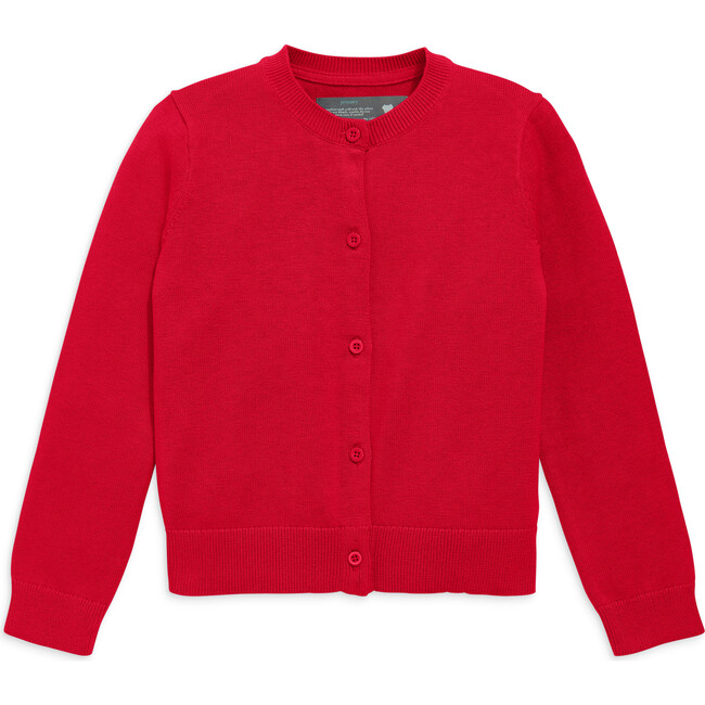 Kids Cotton Cardigan, Cherry