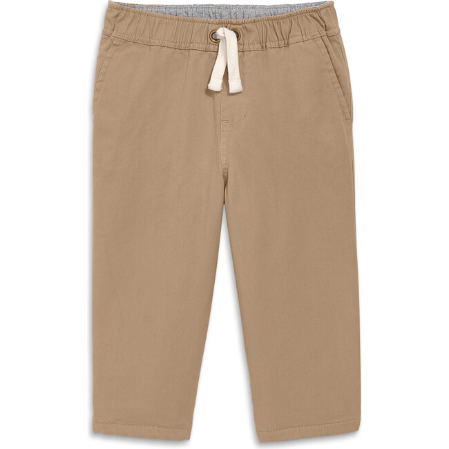 Baby Lined Stretch Chino Drawstring Pant, Khaki