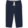 Baby Lined Stretch Chino Drawstring Pant, Dark Navy - Pants - 1 - thumbnail
