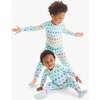 Baby Organic Zip Footie In Rainbow Ghosts, Saltwater Rainbow Ghosts - Footie Pajamas - 4