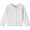 Baby Cardi Sweater, White - Cardigans - 1 - thumbnail