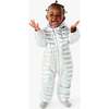 Baby Lightweight Puffer Suit In Silver, Silver - Snowsuits - 3