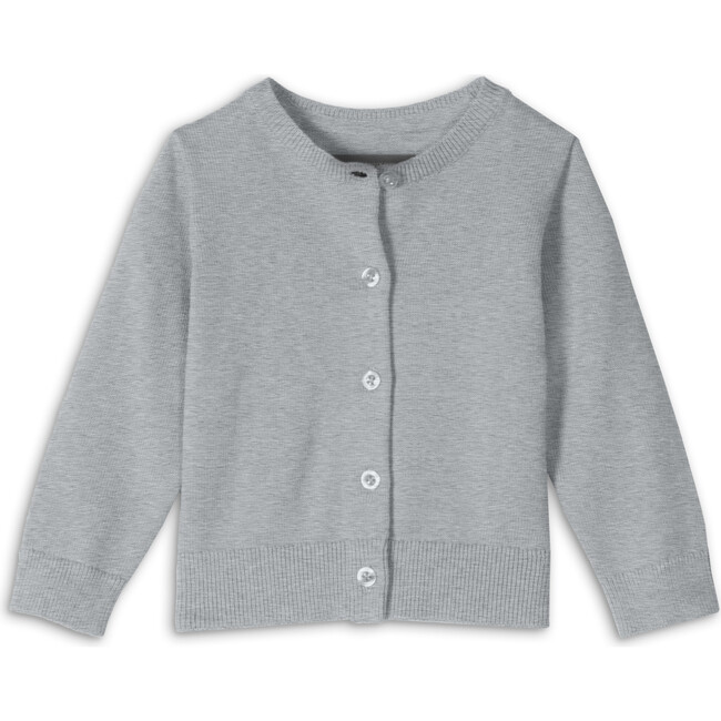 Baby Cardi Sweater, Heather Gray