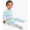 Baby Organic Zip Footie In Rainbow Ghosts, Saltwater Rainbow Ghosts - Footie Pajamas - 5