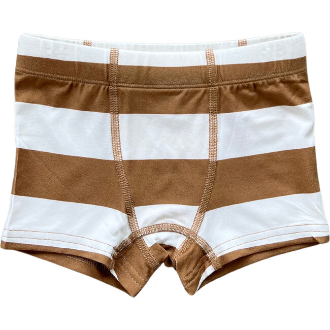 Boy's Boxer Stripe in Toffee